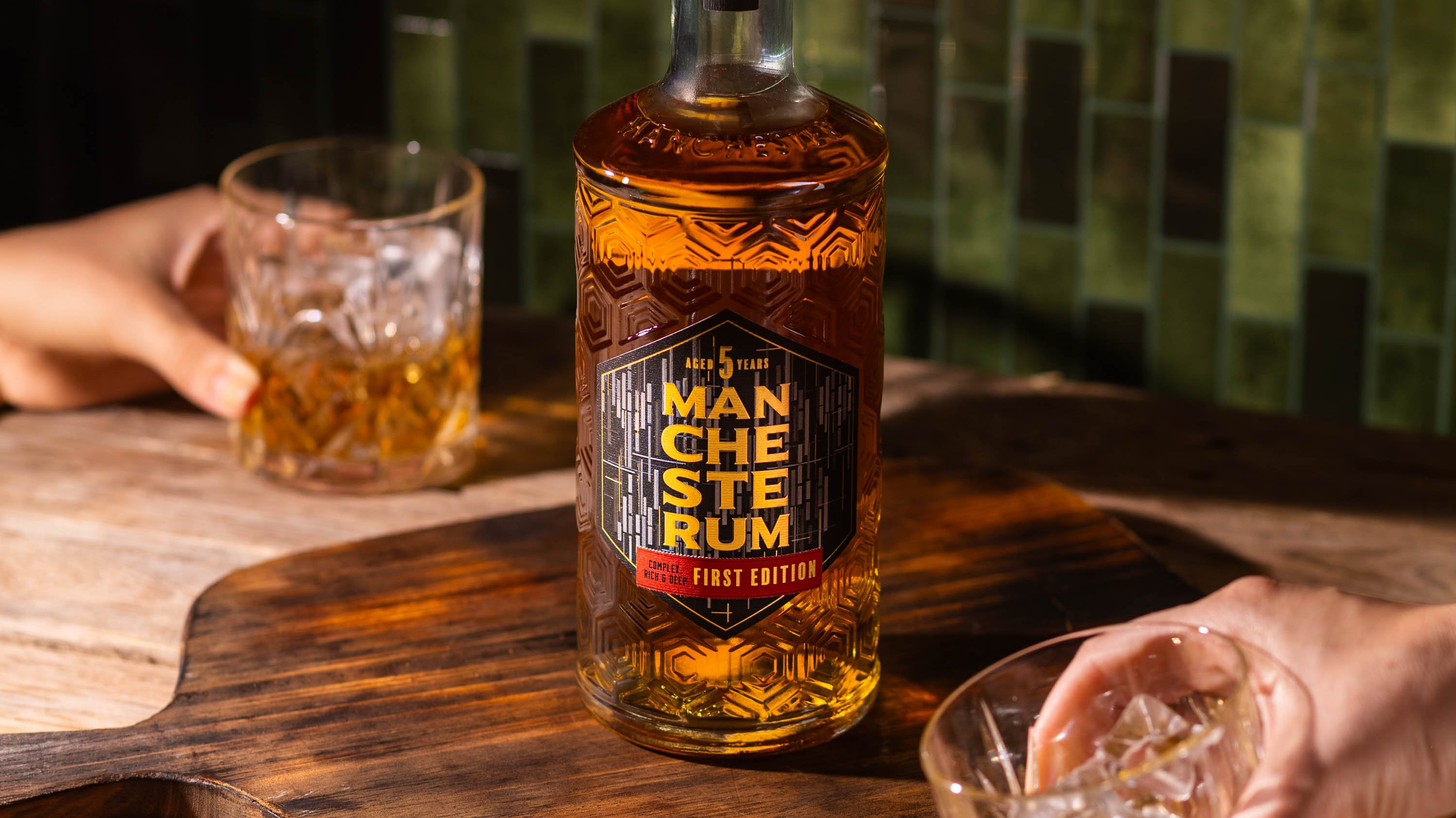 Enjoying Manchester Rum with friends
