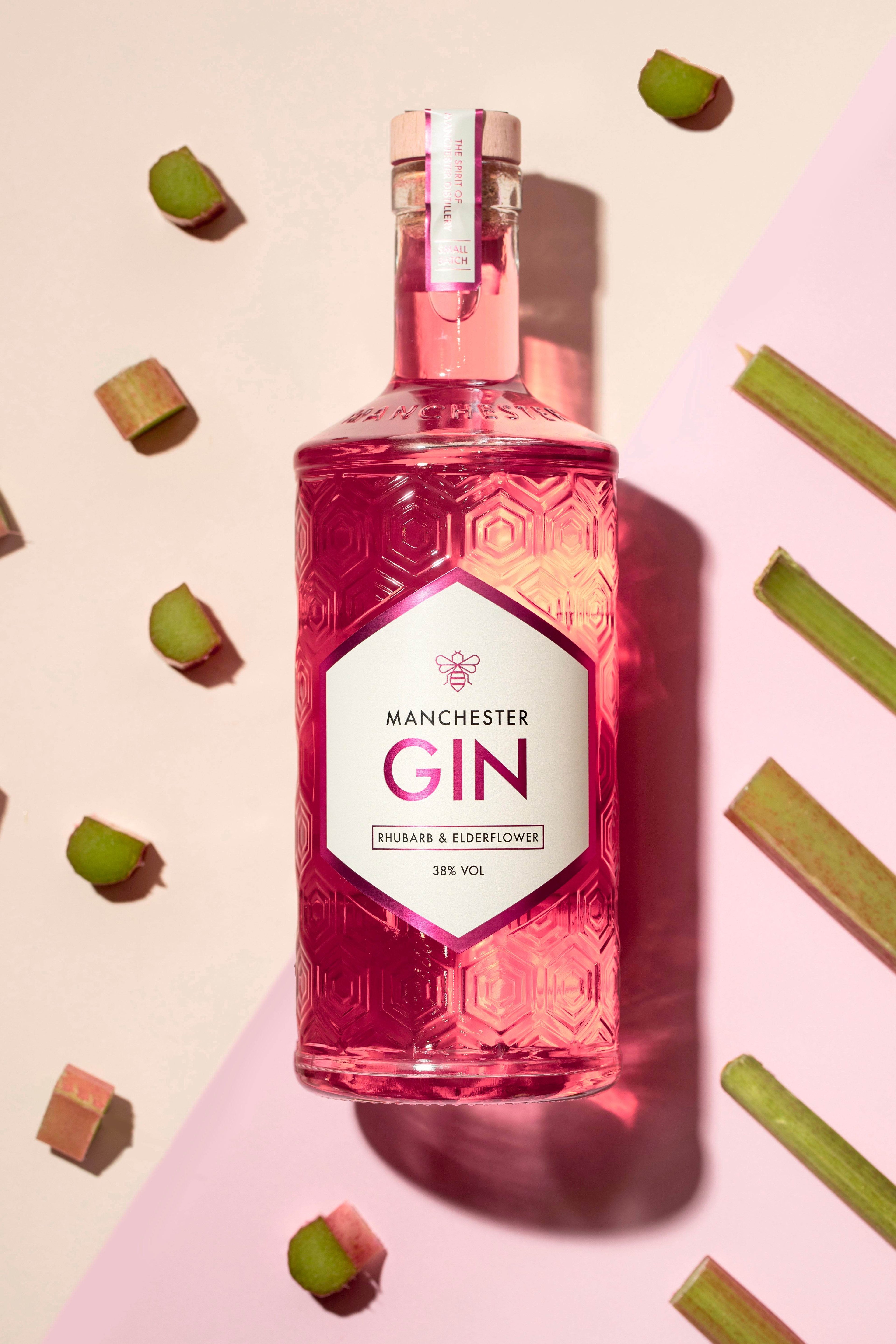 Valentine's Gin Cocktails with Rhubarb & Elderflower Gin