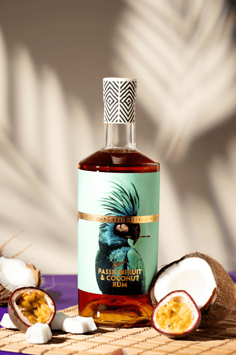 One-Eyed Rebel Spiced Rum - Passionfruit & Coconut - The Spirit of Manchester Distillery